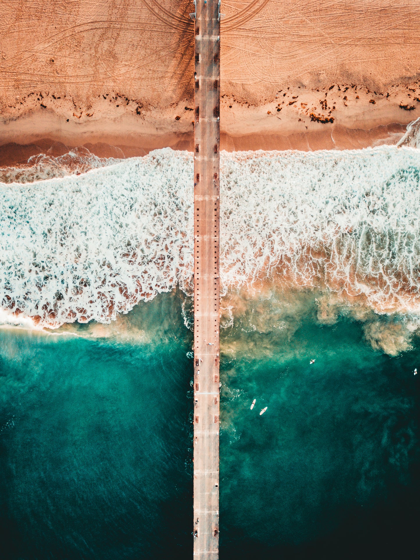 California Balance – Hermosa Beach Pier from Above